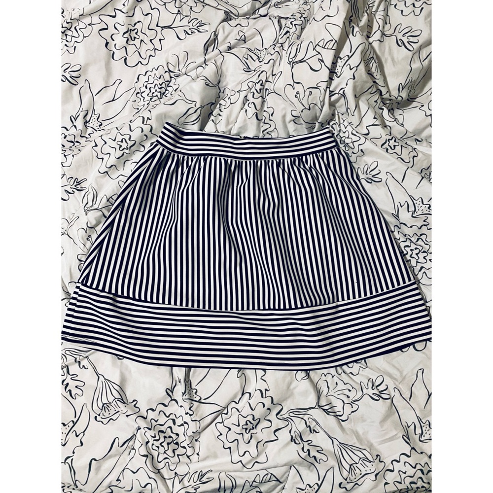 Black & White Striped Bell Skirt
